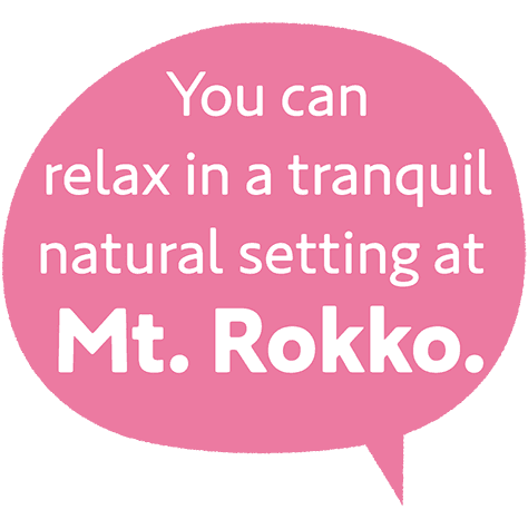 You can relax in a tranquil natural setting at Mt. Rokko.